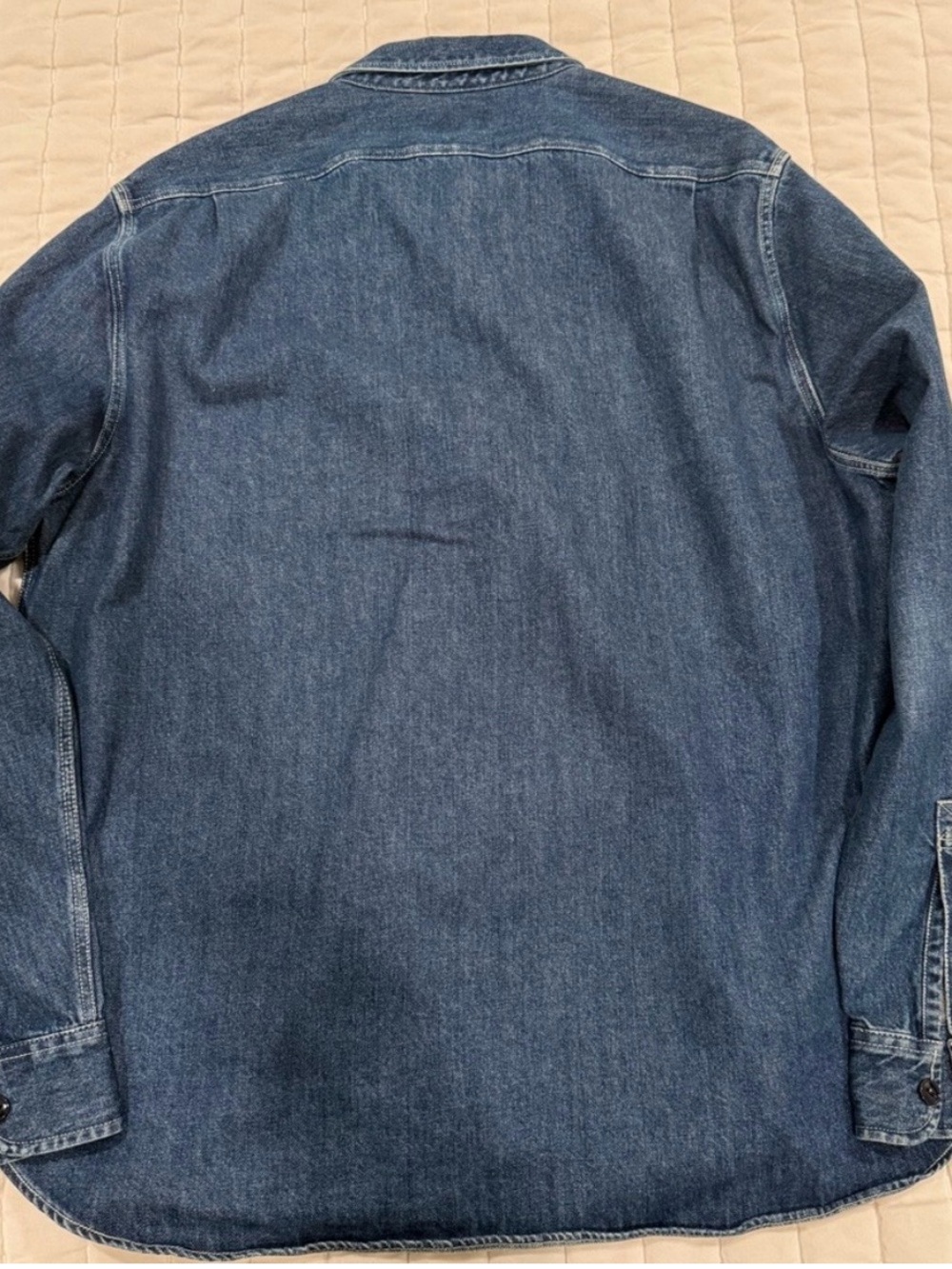J. Crew Dark Blue Denim Button-Down Shirt - Picture 2 of 3
